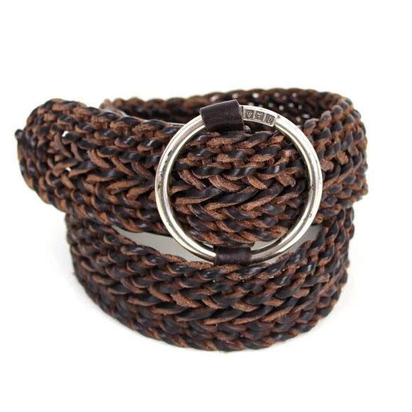 Ralph Lauren BRAIDED BROWN GENUINE LEATHER 2\